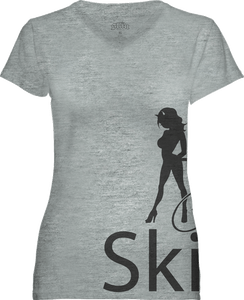 WOMENS V NECK TEE - STEALTHY